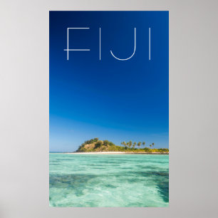 Póster Paisaje del lago azul, Fiji