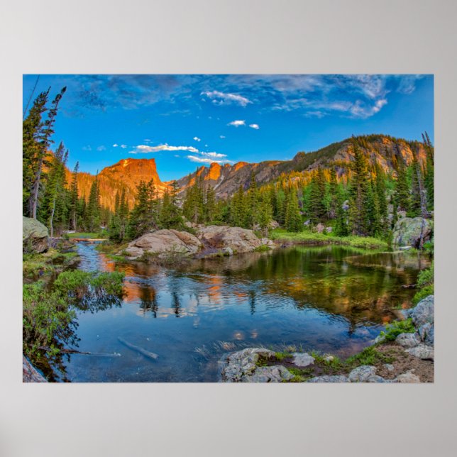 Póster Paisaje del lago de los sueños (Frente)