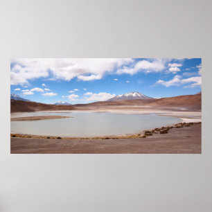 Póster Paisaje del lago en el poster del Altiplano