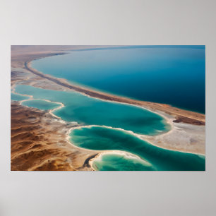 Póster paisaje del Mar Muerto Israel