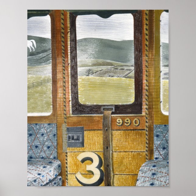 Póster Paisaje Del Paisaje Del Tren Por Eric Ravilious (Frente)