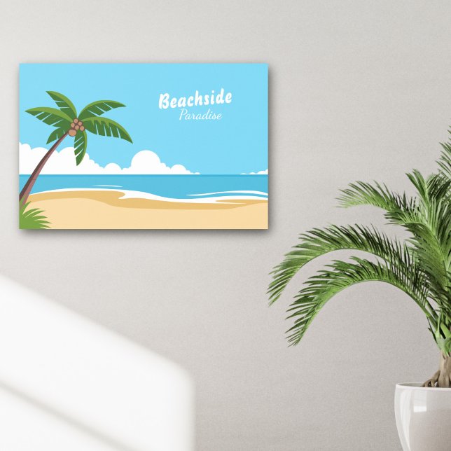 Póster Paisaje del paraíso costero (Beachside Paradise Landscape Poster)