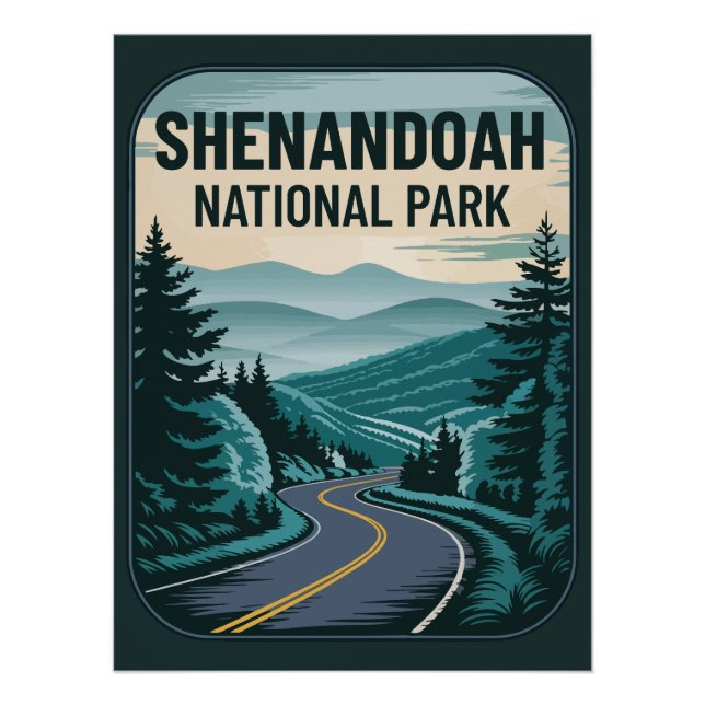 Póster Paisaje del Parque Nacional Shenandoah (Anverso)