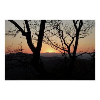 Póster Paisaje del Parque Nacional Shenandoah Sunset