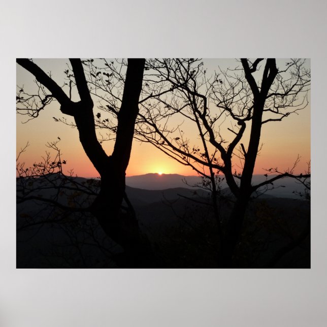 Póster Paisaje del Parque Nacional Shenandoah Sunset (Frente)