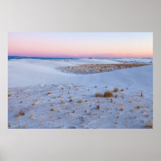 Póster Paisaje del Parque Nacional White Sands al Atardec