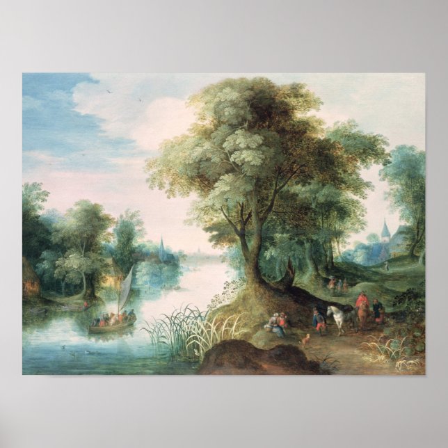Póster Paisaje del río (Frente)