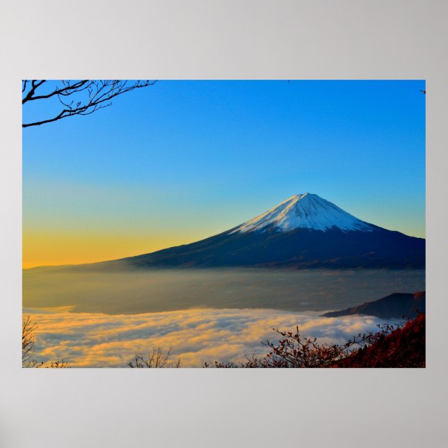 Póster Paisaje del volcán Fuji (Frente)