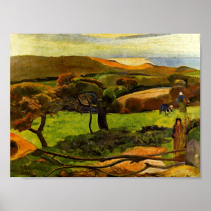 Póster Paisaje desde Bretaña por Paul Gauguin