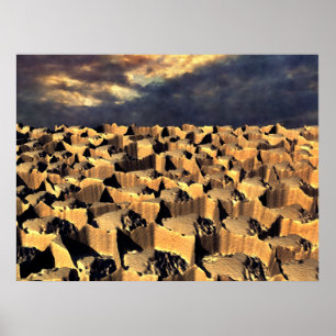 Póster Paisaje Desértico Abstracto