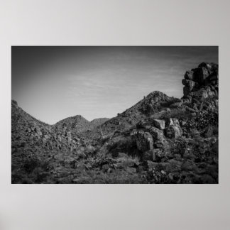 Póster paisaje desértico con graffiti