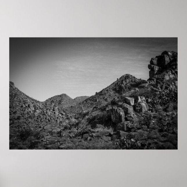 Póster paisaje desértico con graffiti (Frente)