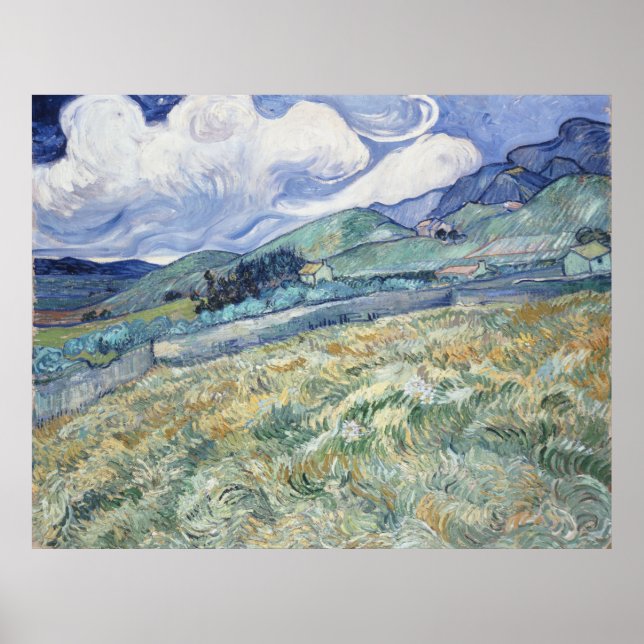 Póster Paisaje detrás de Saint-Paul Vincent van Gogh (Frente)