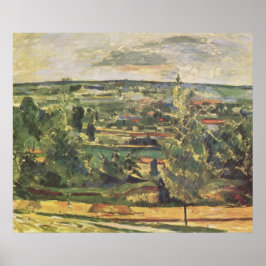 Póster Paisaje en el Jas-de-Bouffan - Paul Cezanne