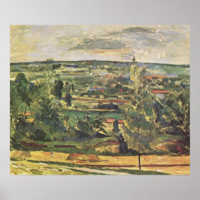 Póster Paisaje en el Jas-de-Bouffan - Paul Cezanne (Frente)