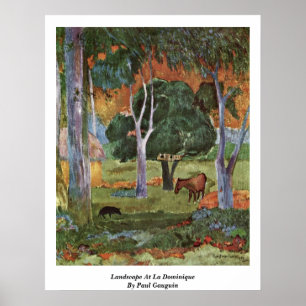Póster Paisaje en el La Dominique de Paul Gauguin