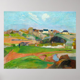 Póster Paisaje en Le Pouldu - Bella Artes Paul Gauguin