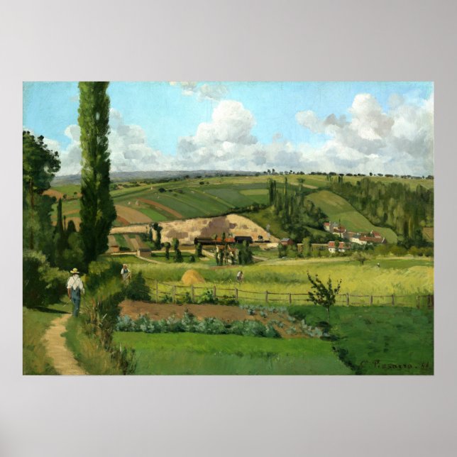 Póster Paisaje en Les Pâtis por Camille Pissarro (Frente)