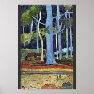 Póster Paisaje en Tahití de Gauguin Paul (la mejor