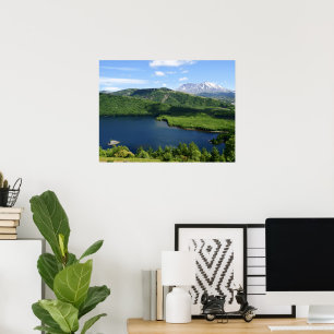 Póster Paisaje escénico del lago Coldwater del Monte St H