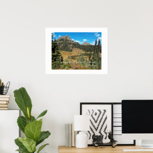 Póster Paisaje escénico del lago de montaña Cita de John 