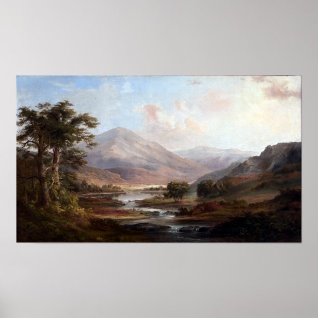 Póster Paisaje escocés de Robert S. Duncanson (Frente)