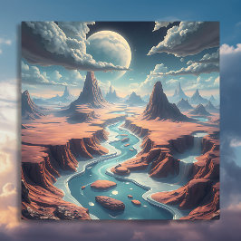 Póster Paisaje etéreo surrealista | Mundo mágico