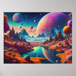 Póster Paisaje extraterritorial