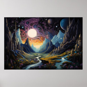 Póster Paisaje fantástico