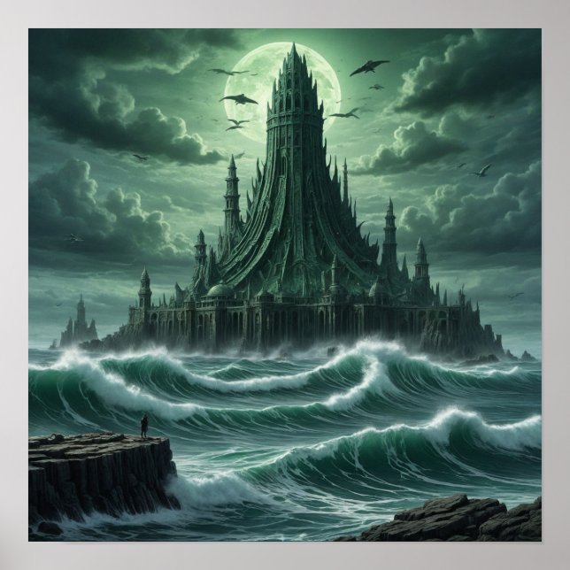 Póster Paisaje fantástico (Frente)