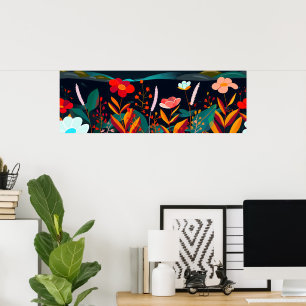 Póster Paisaje floral de ensueño 3