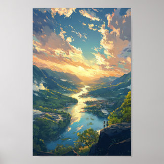 Póster paisaje fluvial