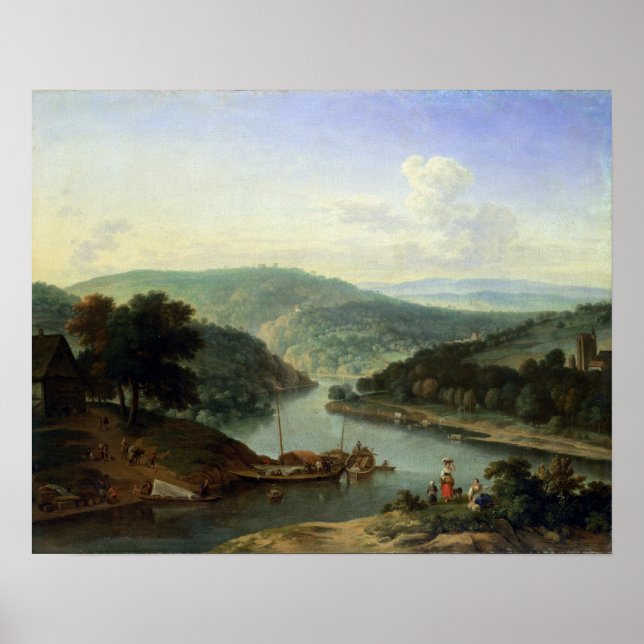 Póster Paisaje fluvial, 1697 (Frente)