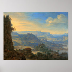 Póster Paisaje fluvial - Herman Saftleven Poster Bella Ar