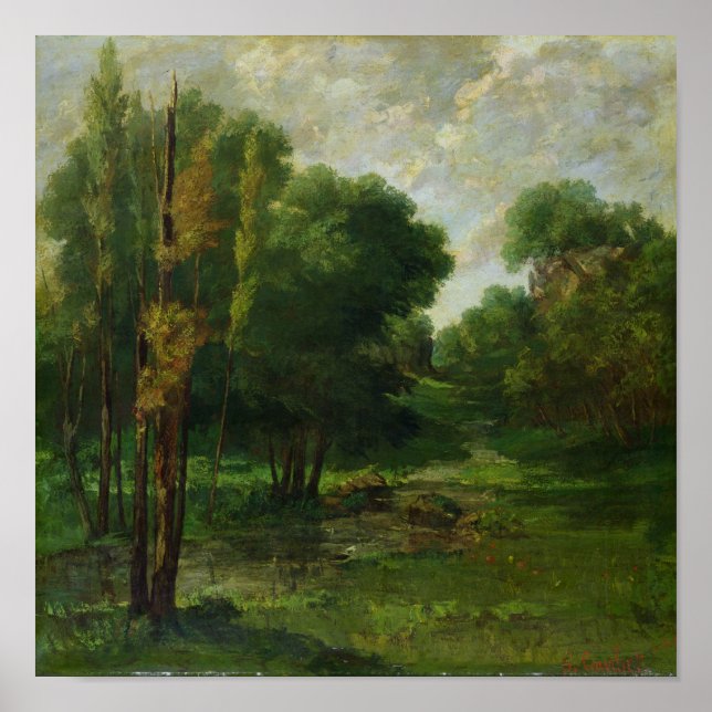Póster Paisaje forestal, 1864 (Frente)