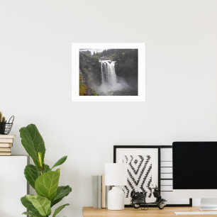 Póster Paisaje fotográfico de las rugientes cataratas de