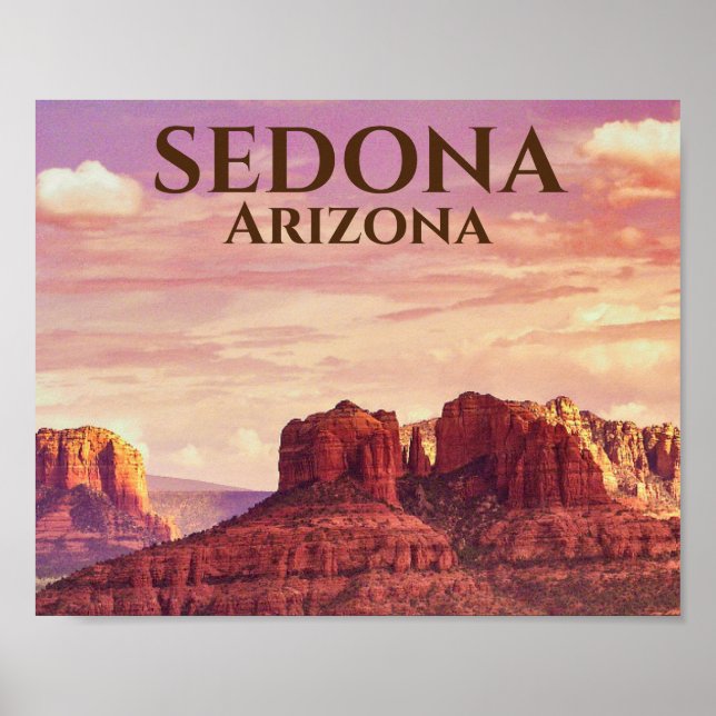 Póster Paisaje fotográfico del desierto de Sedona Arizona (Frente)