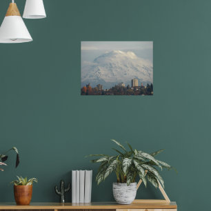 Póster Paisaje fotográfico del Monte Rainier en Guardian
