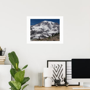 Póster Paisaje fotográfico del Monte Rainier Glacier Vist