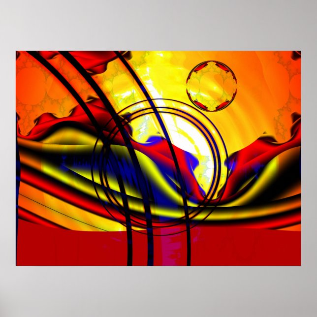 Póster Paisaje fractal (Frente)