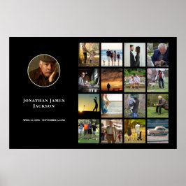 Póster Paisaje funeral foto memorial de celebración de la