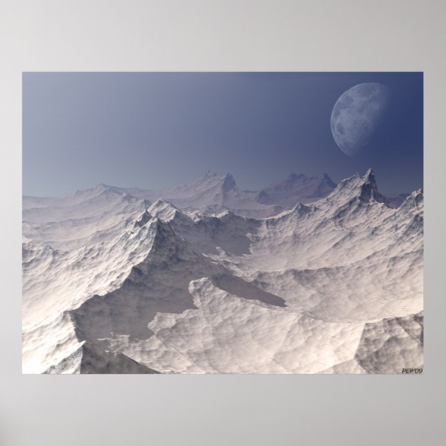 Póster Paisaje glacial (Frente)