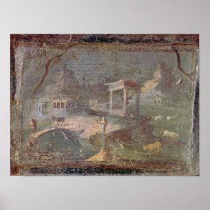 Póster Paisaje idílico, de Herculano,