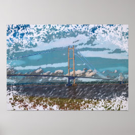 Póster Paisaje Impresionista del Puente de Humber