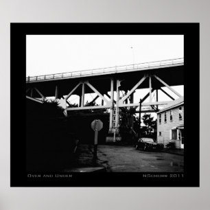 Póster Paisaje industrial urbano