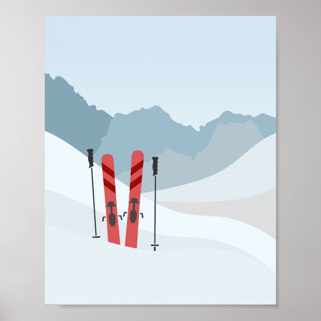 Póster Paisaje invernal (Frente)