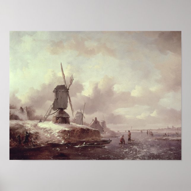 Póster Paisaje invernal 2 (Frente)