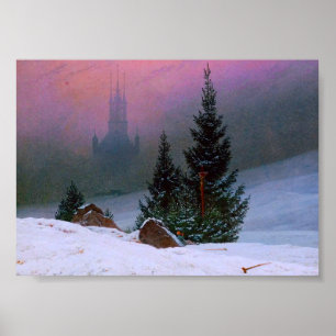 Póster Paisaje invernal Caspar David Friedrich