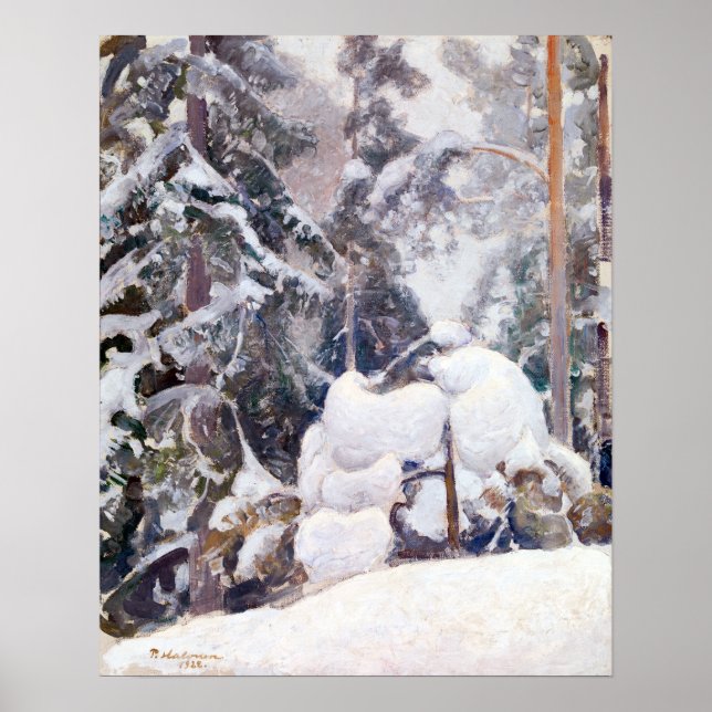 Póster Paisaje invernal de Pekka Halonen (Frente)