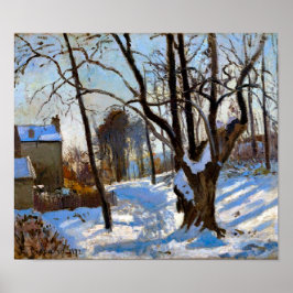 Póster Paisaje invernal en Loiveciennes Camille Pissarro